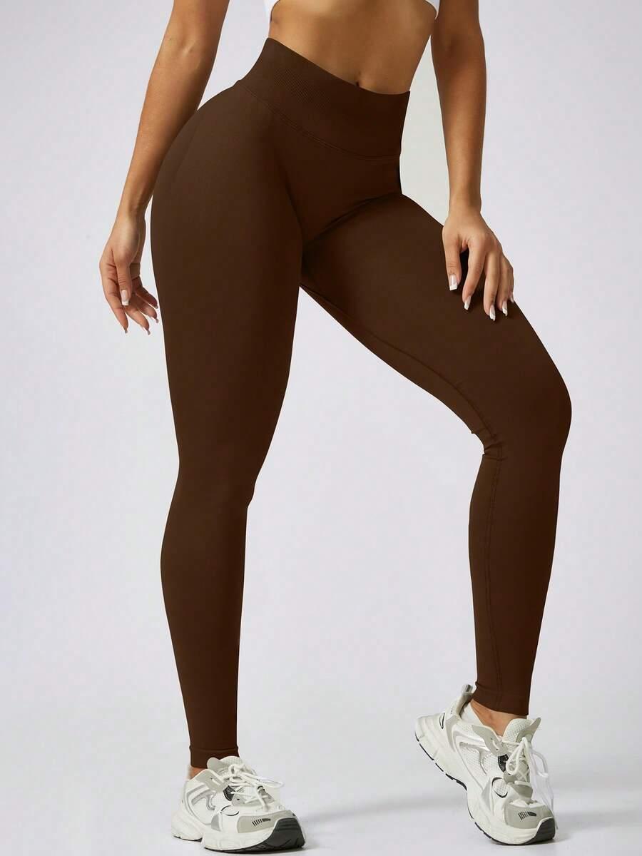 BRĄZOWE KLASYCZNE LEGGINSY