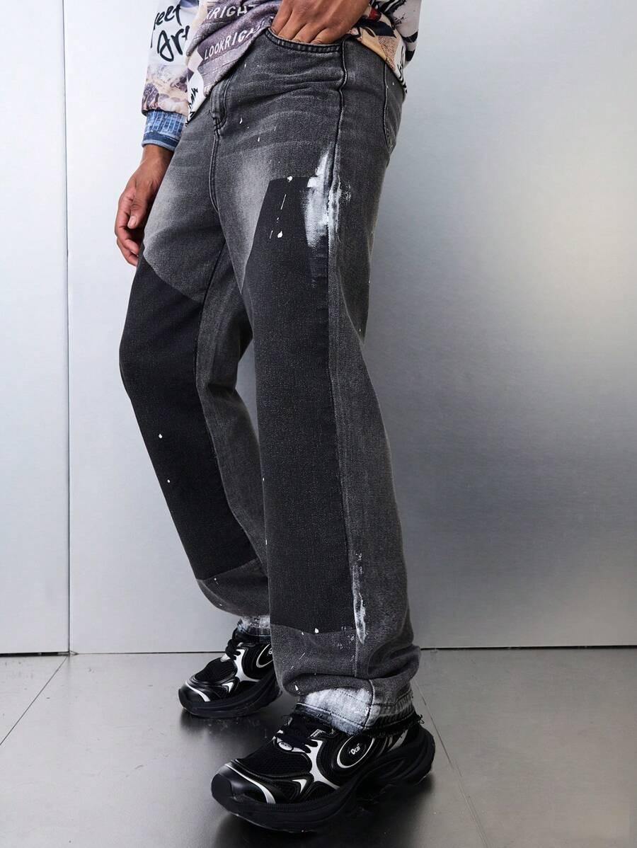 SZARE SPODNIE JEANS 