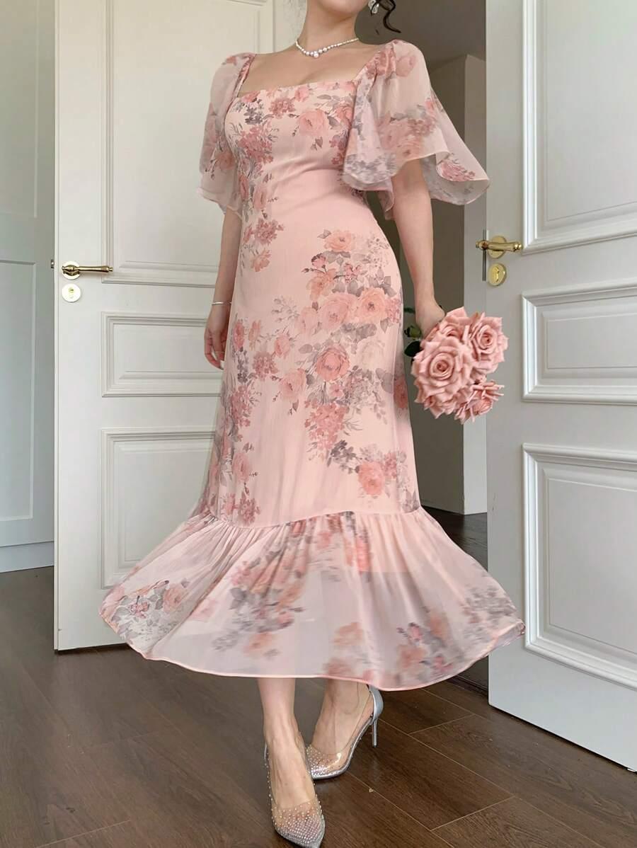 midi sukienka print 