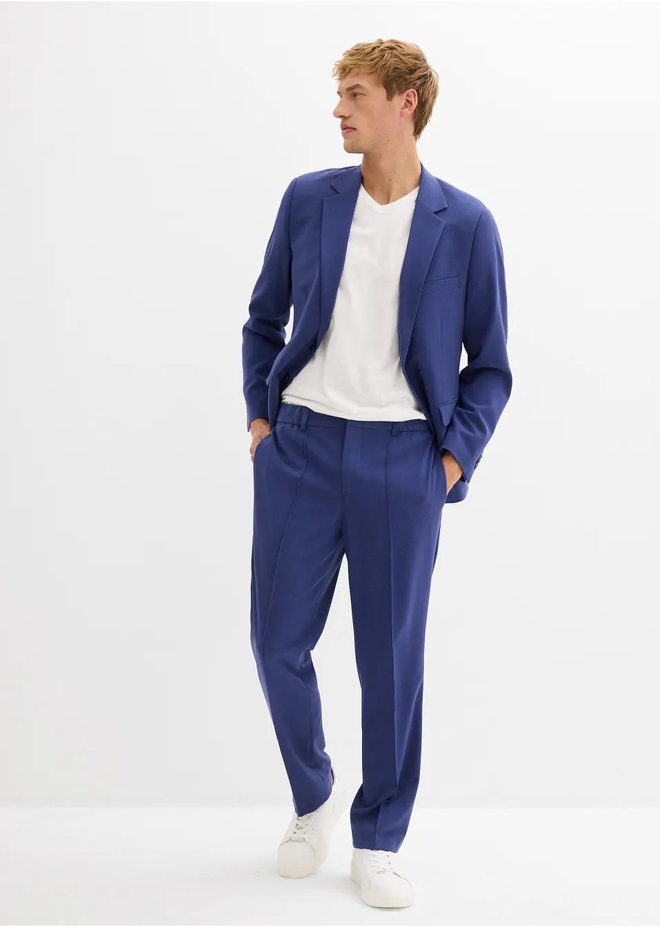 niebieskie eleganckie spodnie