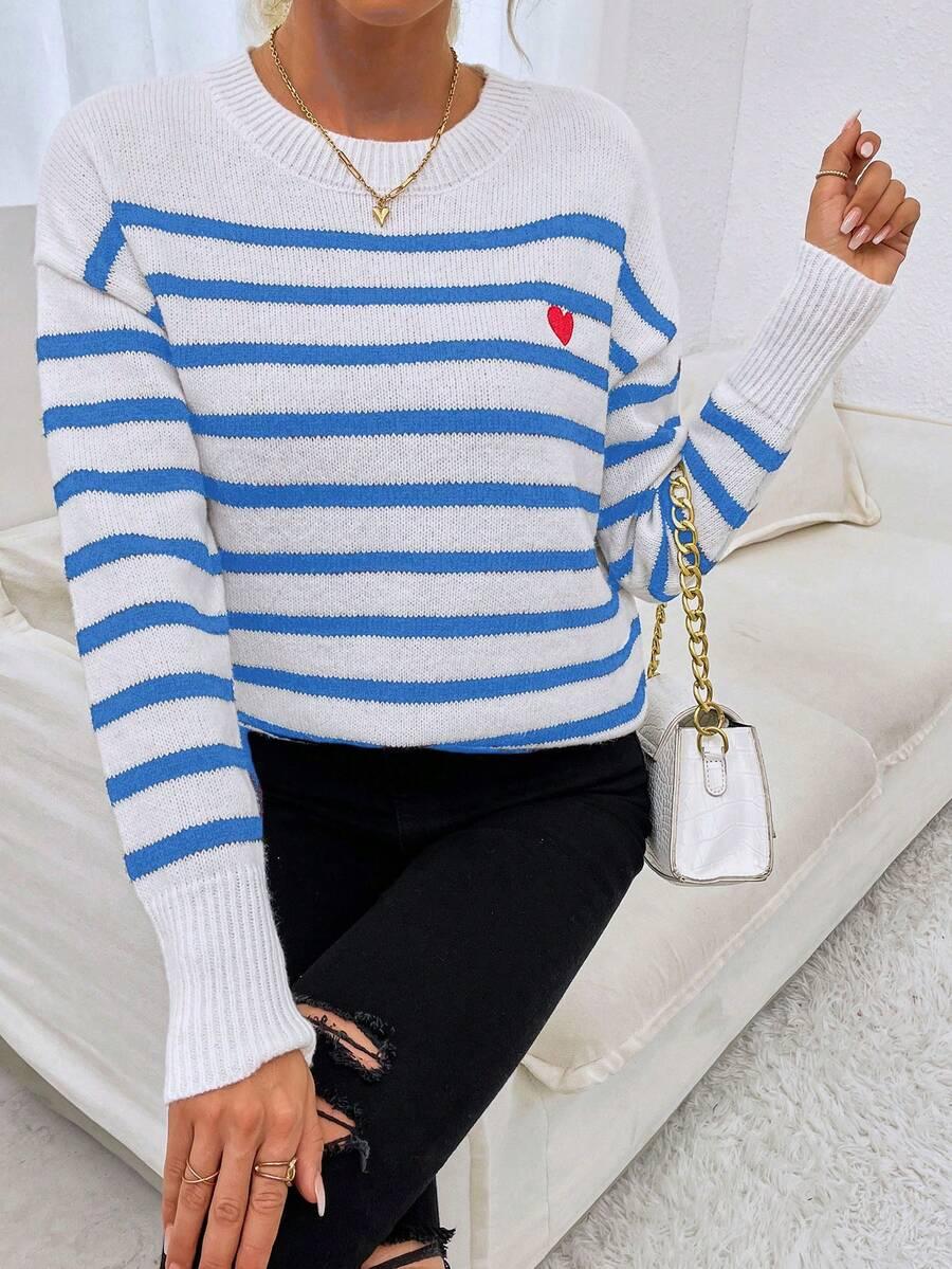 SWETER DAMSKI OKRĄGŁY DEKOLT REGULAR WKŁADANY PRZEZ GŁOWĘ
