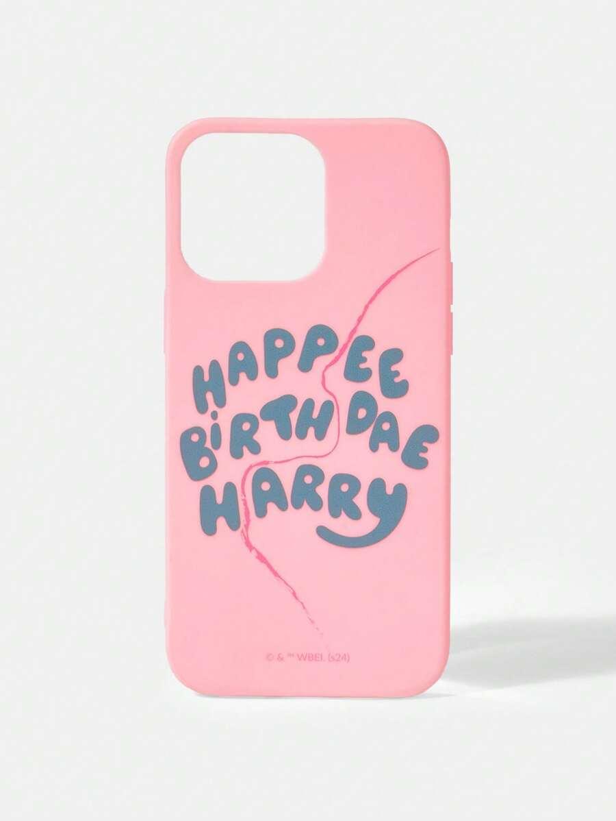 różowe etui napisy iphone 16