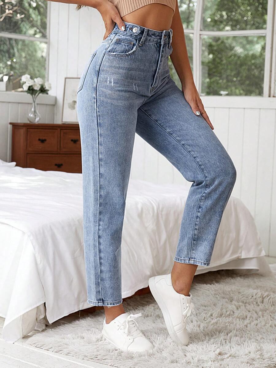SPODNIE MOM JEANS