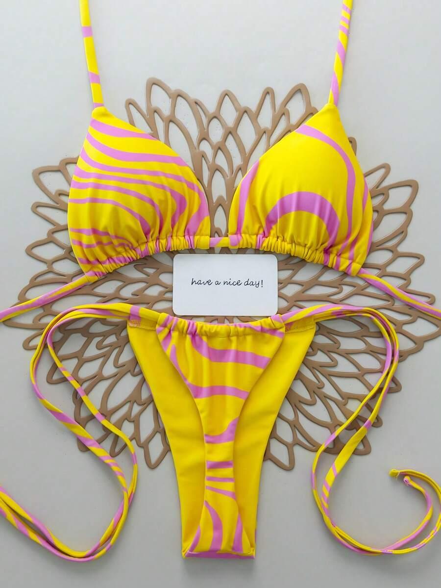 WIĄZANY KOMPLET BIKINI PRINT