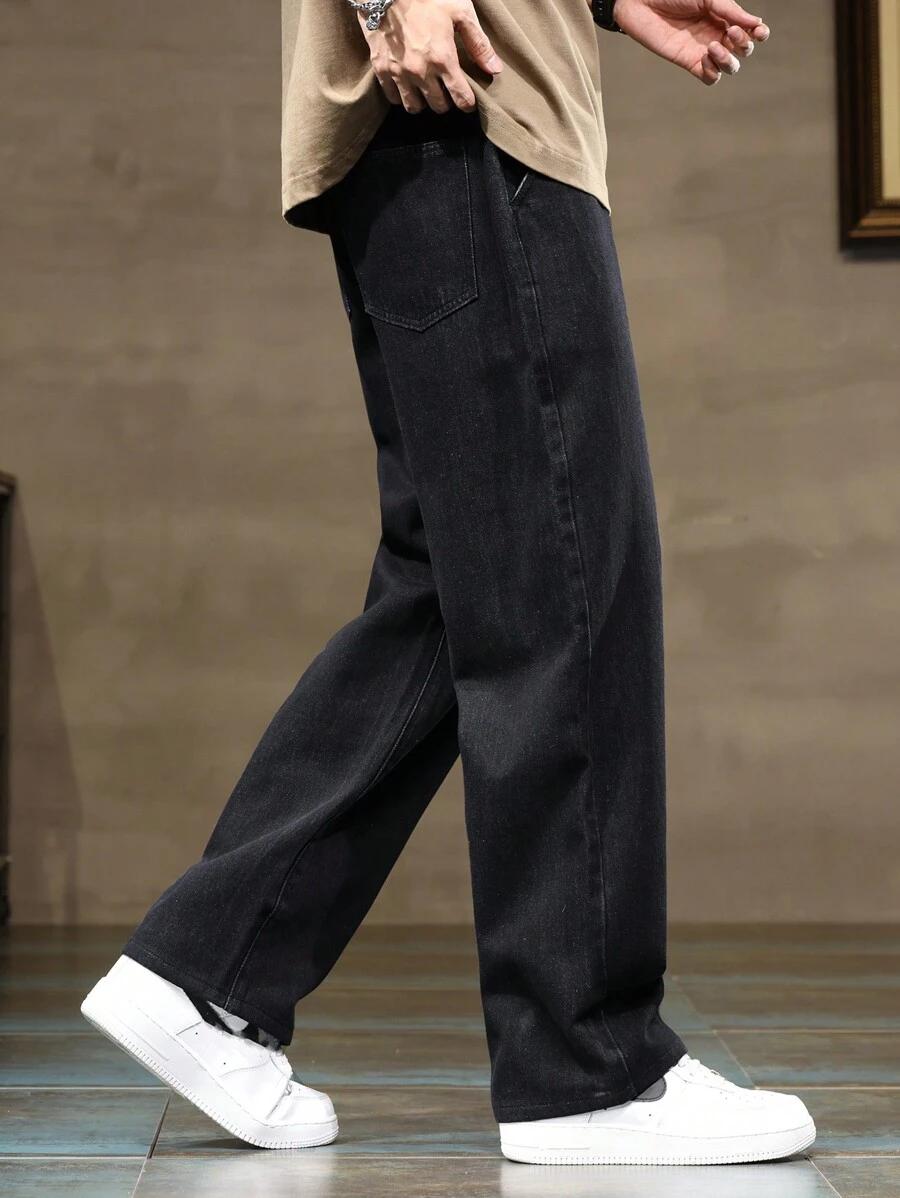 CZARNE SPODNIE JEANS