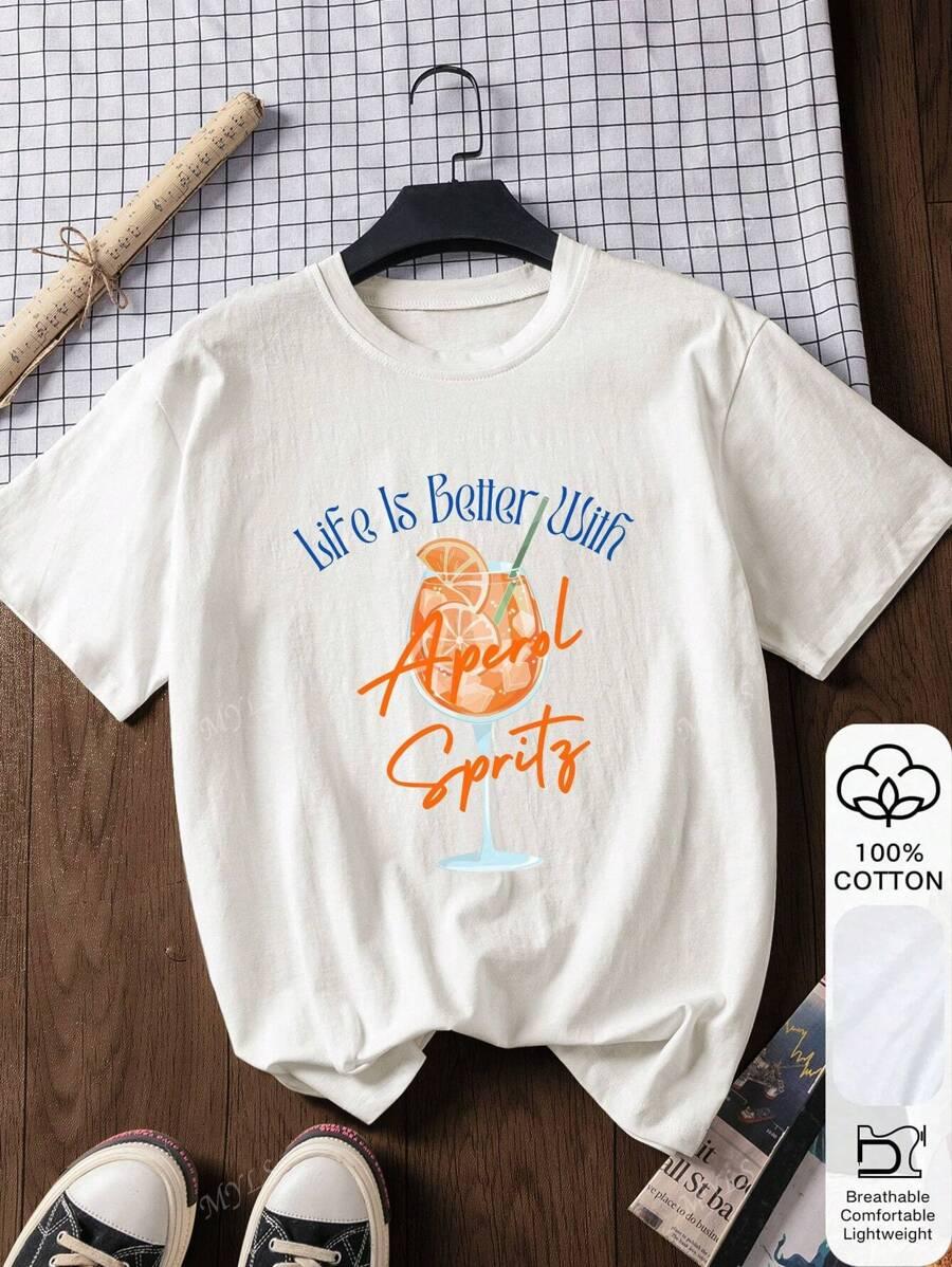 BIAŁY T-SHIRT PRINT