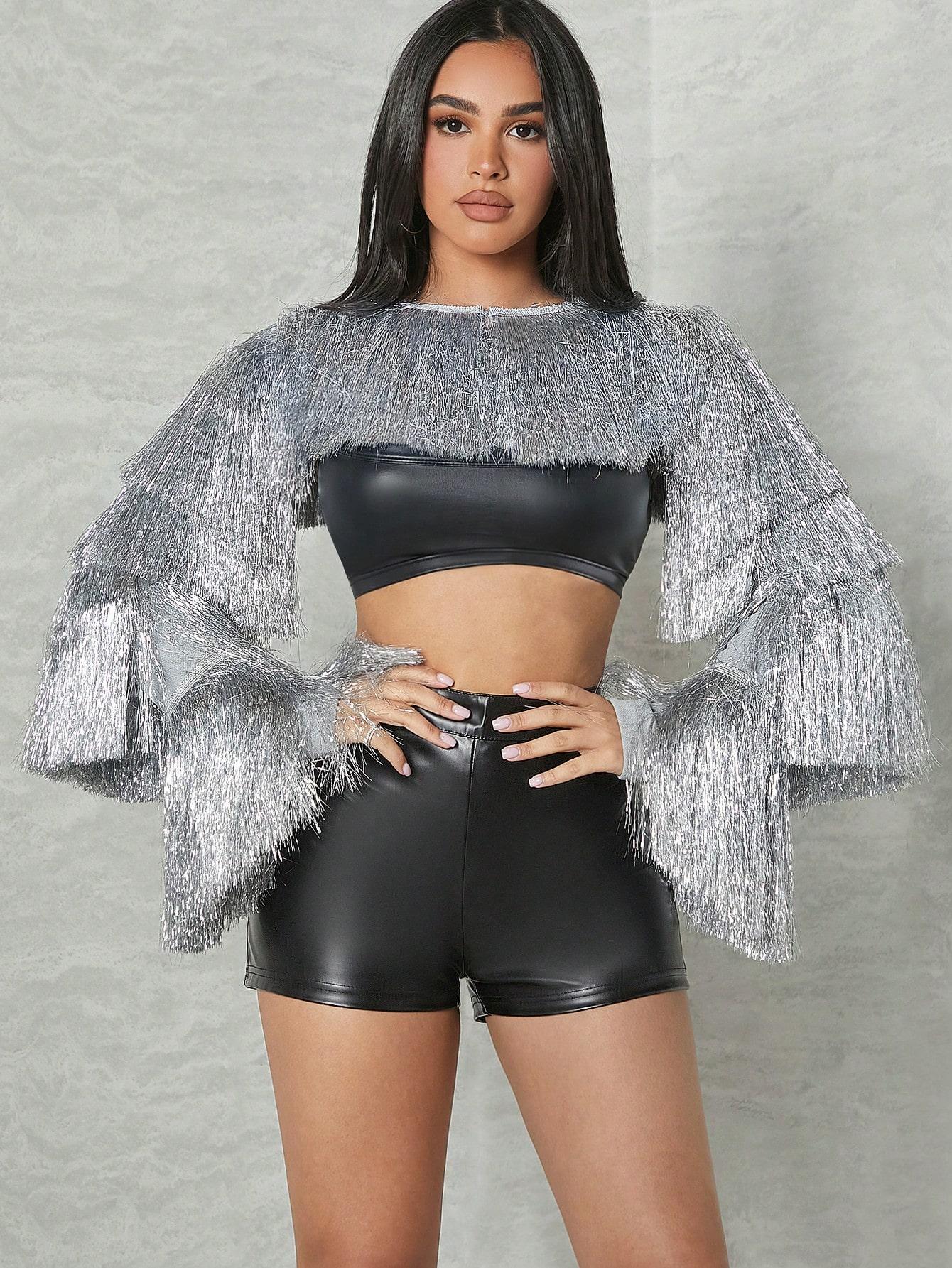 srebrny top fredzle