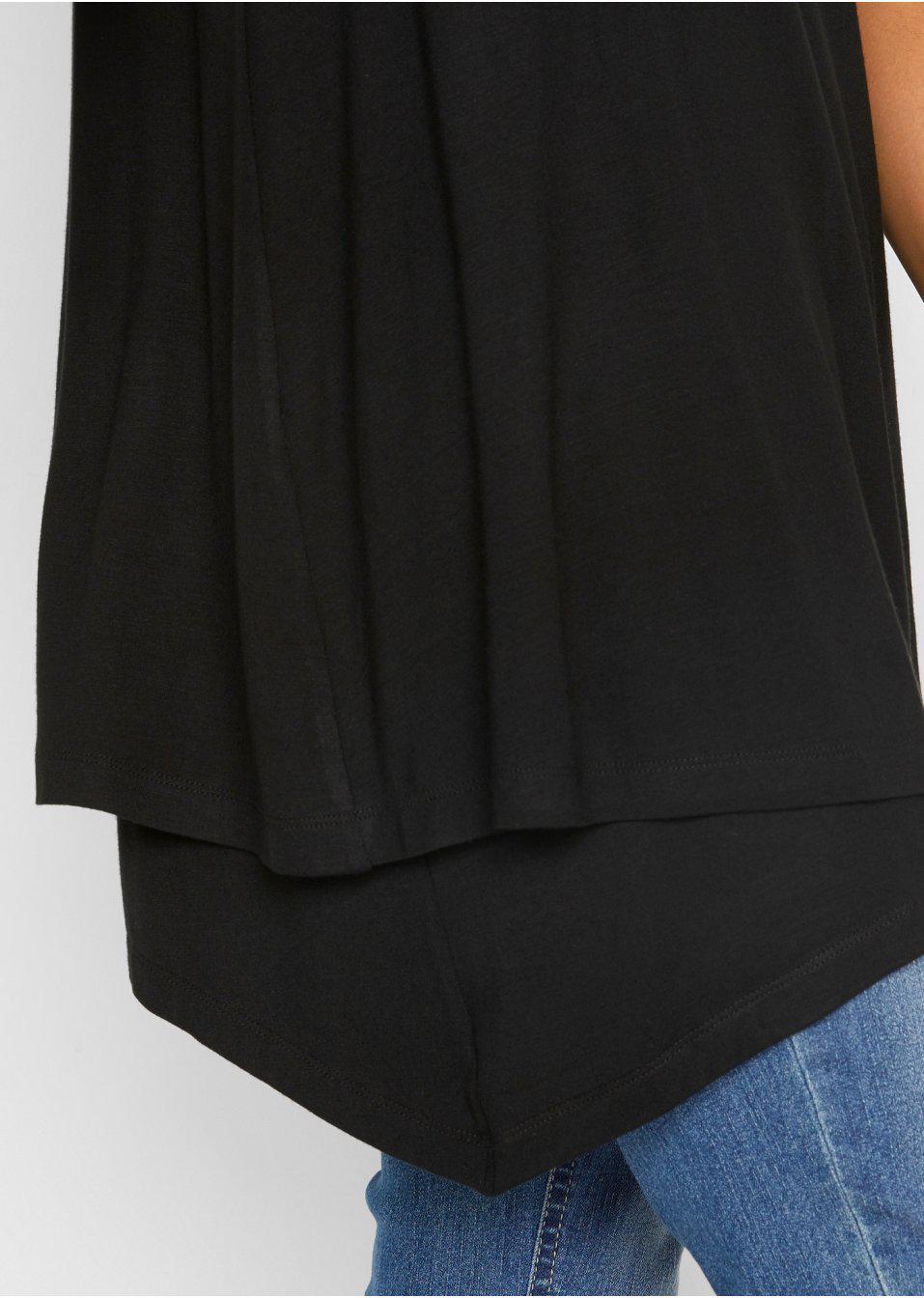 CZARNA TUNIKA V-NECK