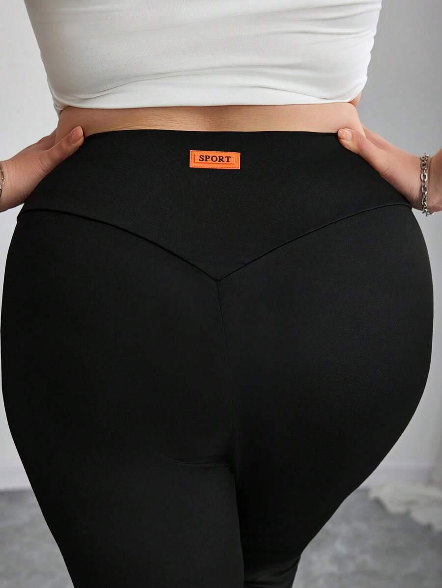 czarne klasyczne legginsy 