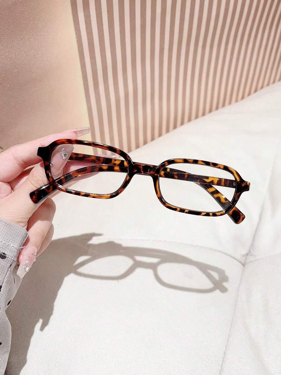 okulary zerówki leopard print