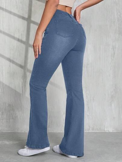 niebieskie jeansy casual