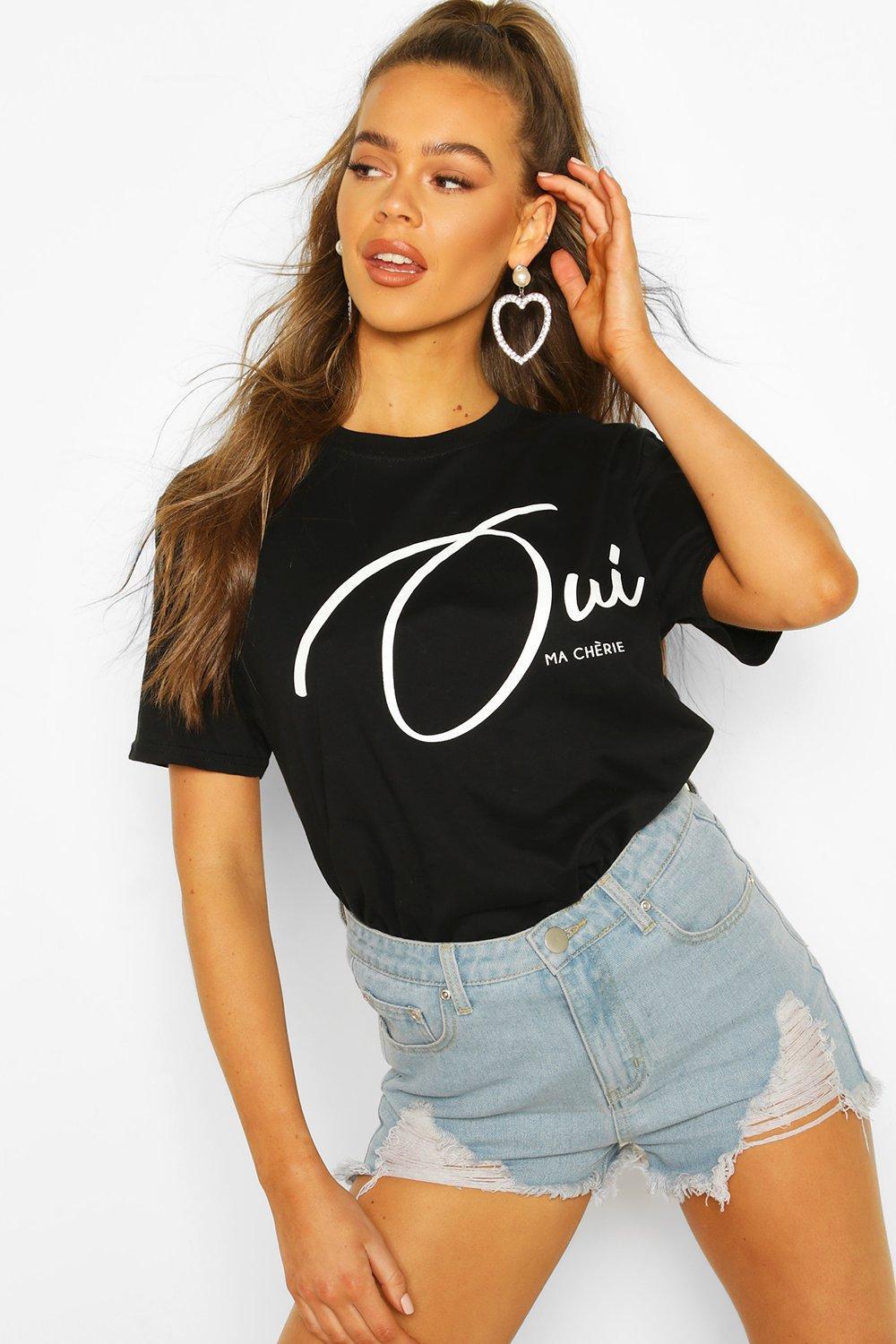 czarny t-shirt napisy