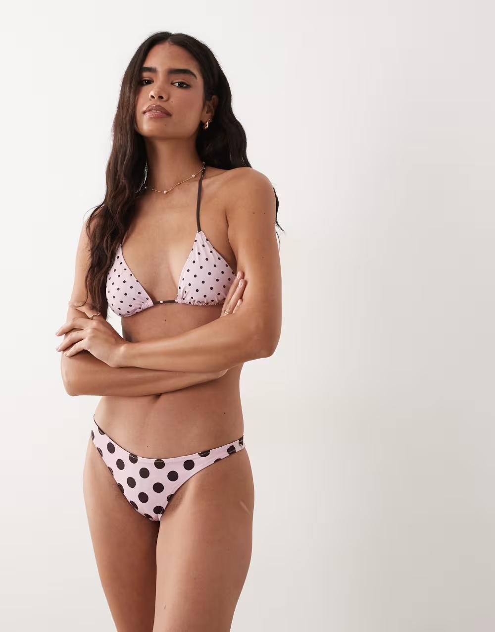 dwustronny dół od bikini groszki