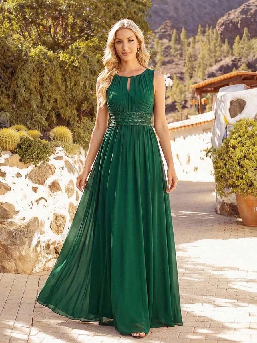zielona maxi sukienka