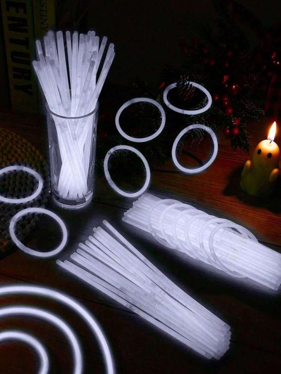 BIAŁE FLUORESCENCYJNE BRANSOLETKI 5-PACK