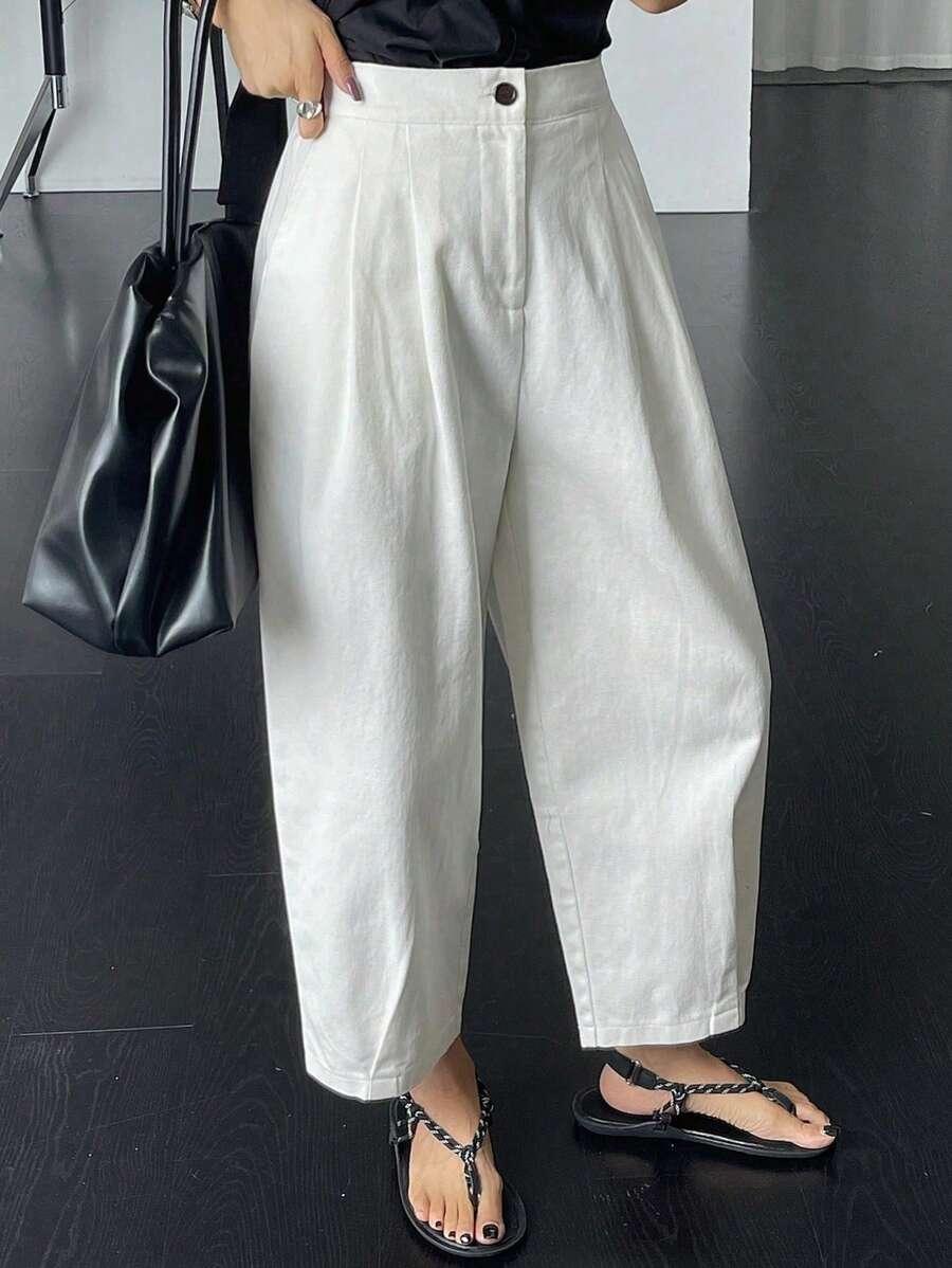 BIAŁE SPODNIE JEANS