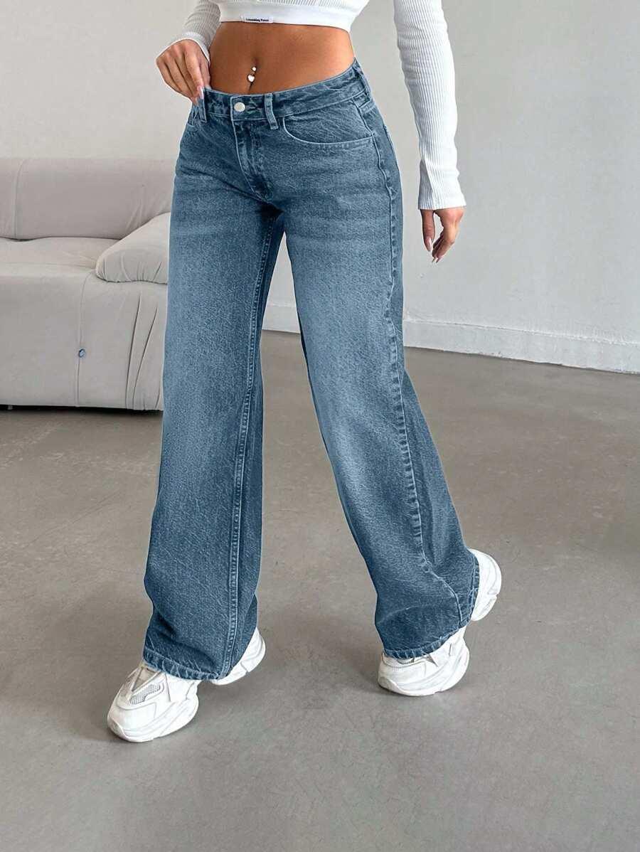 NIEBIESKIE SPODNIE JEANS 