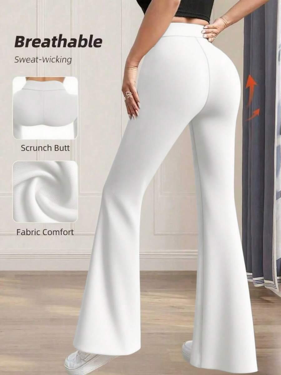 BIAŁE LEGGINSY DZWONY