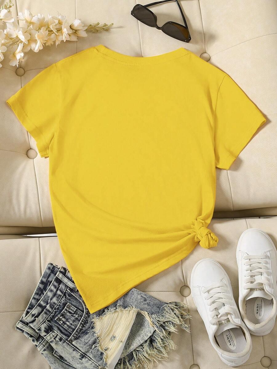 ŻÓŁTY T-SHIRT BASIC 