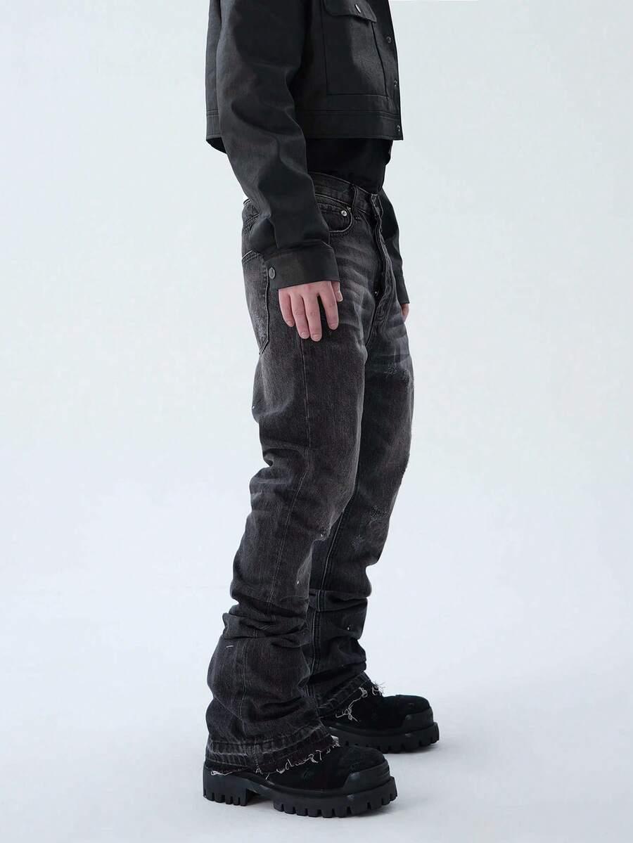 CZARNE SPODNIE JEANS