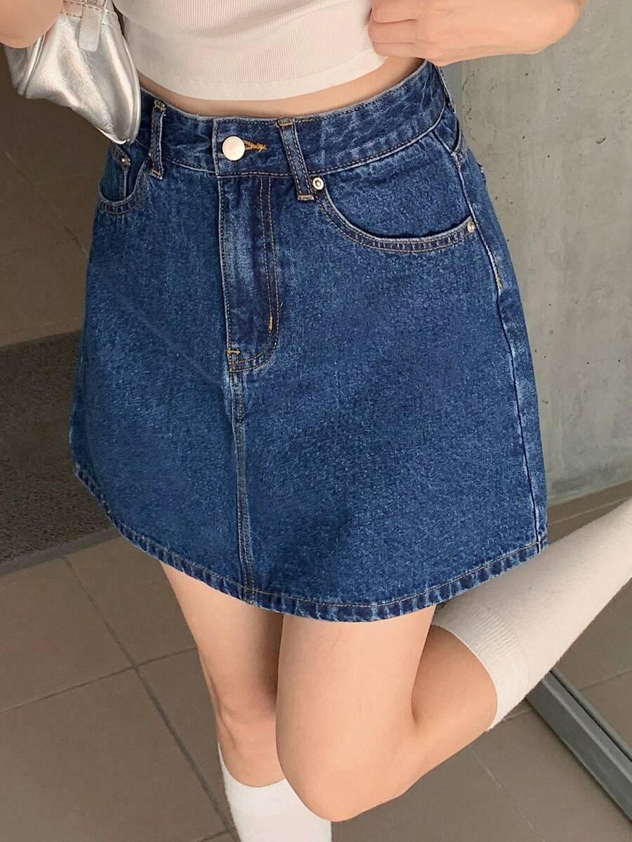JEANSOWA MINI SPÓDNICA 