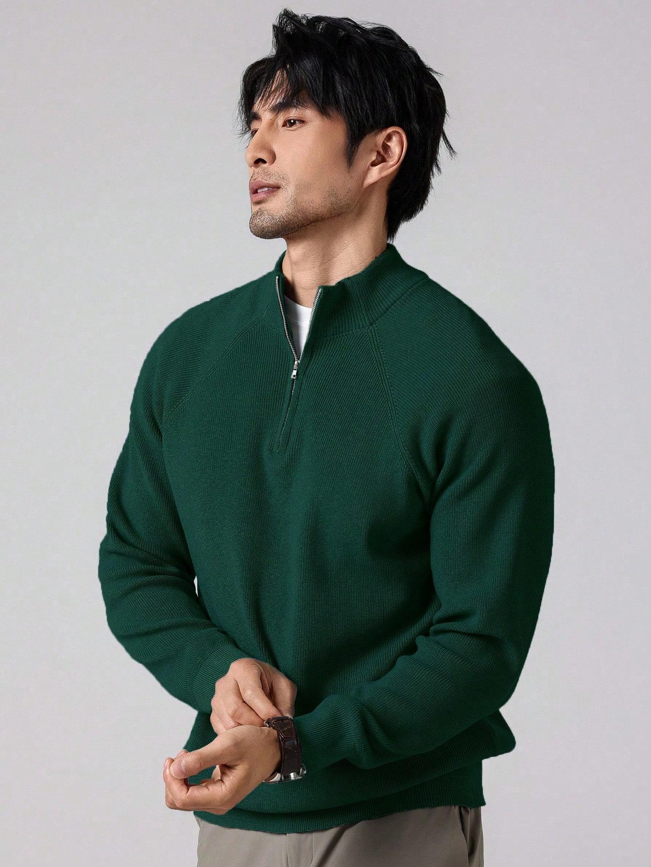 zielony sweter zip