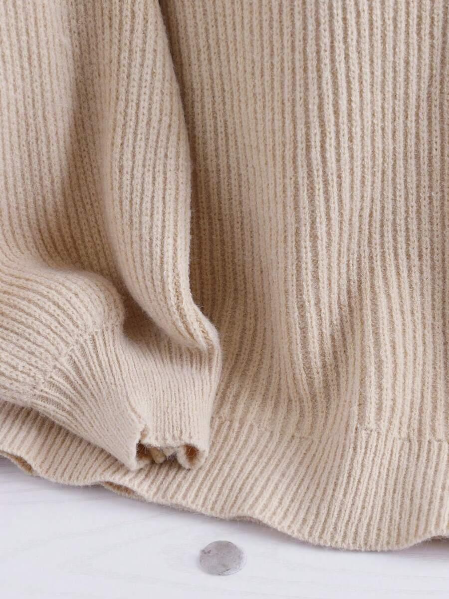 beżowy sweter wiązanie
