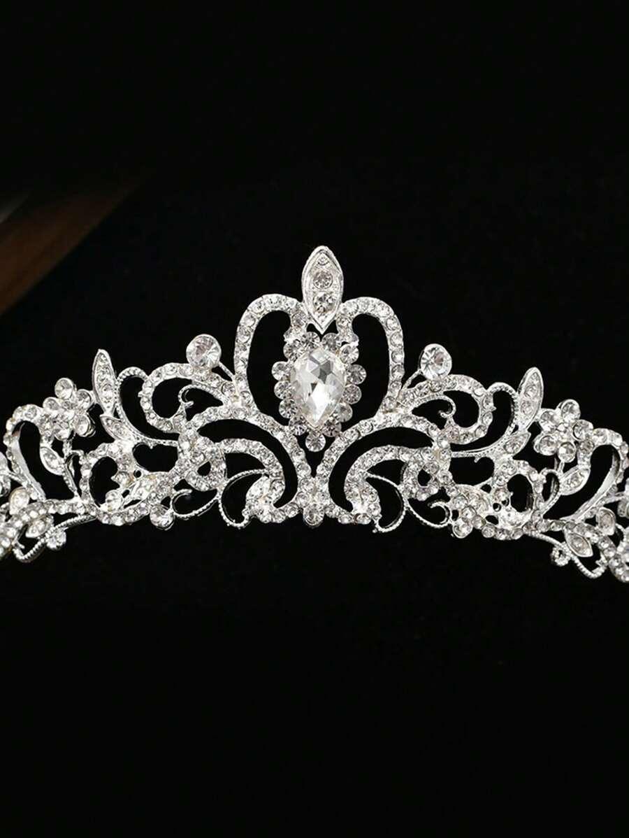 srebrna tiara połysk