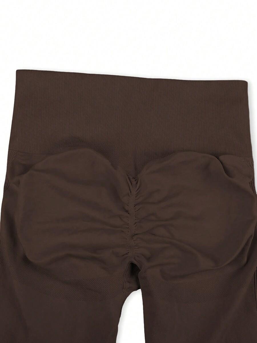 BRĄZOWE SPORTOWE LEGGINSY