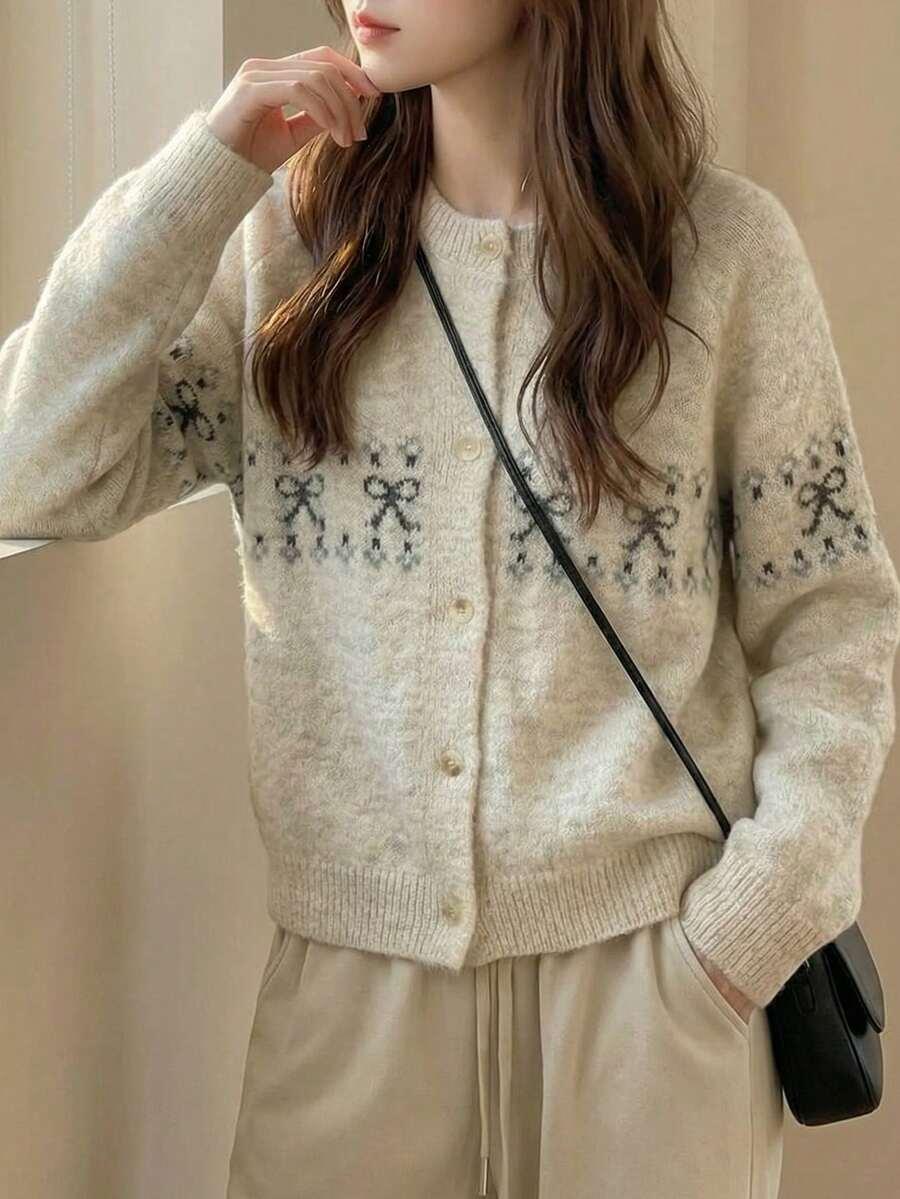 dzianinowy rozpinany sweter