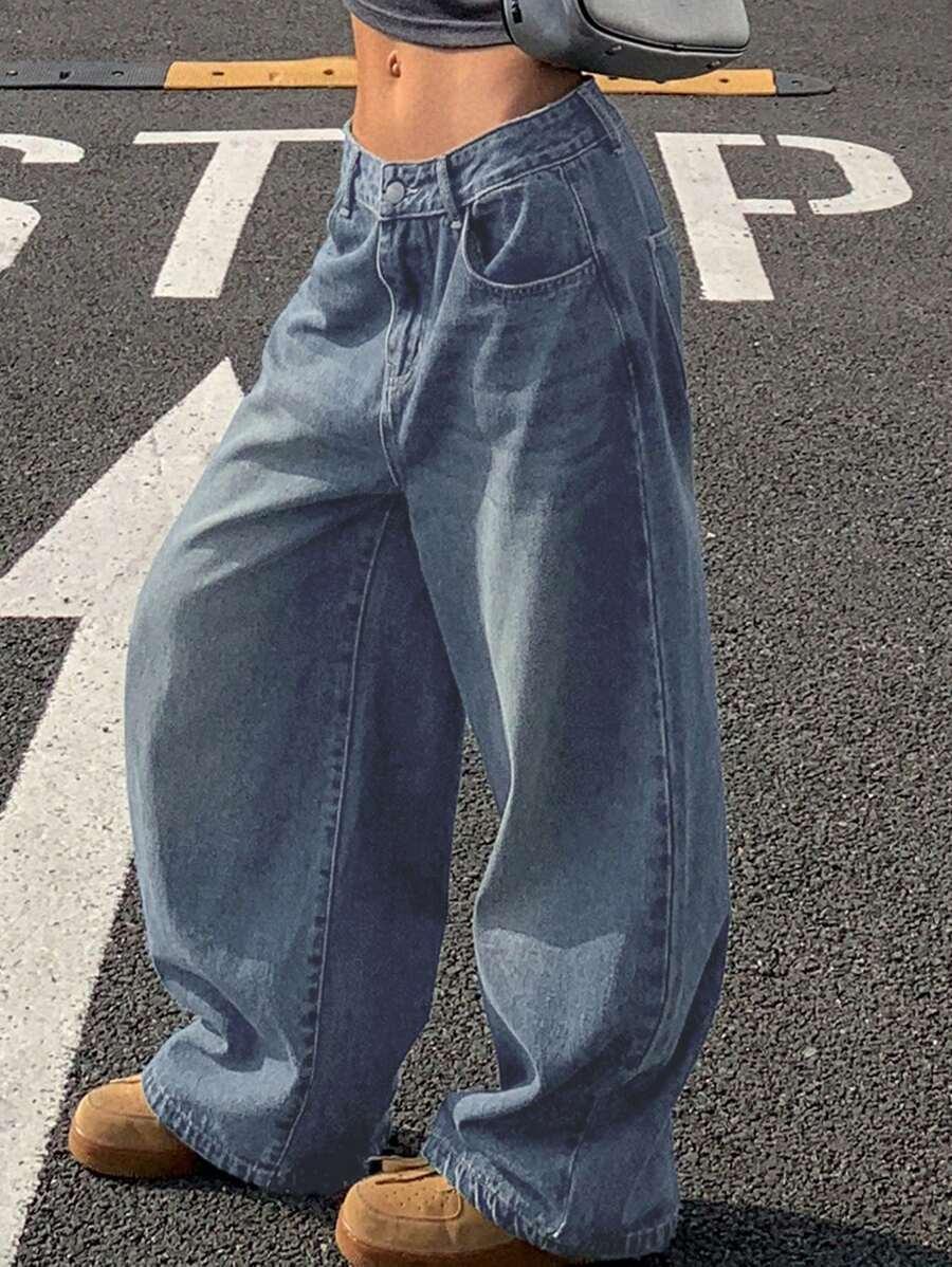 SPODNIE JEANS SZEROKIE NOGAWKI