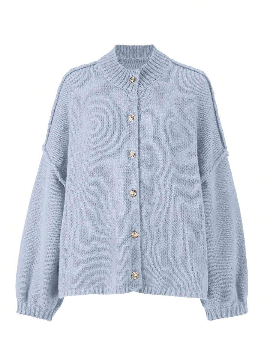 NIEBIESKI SWETER GUZIKI