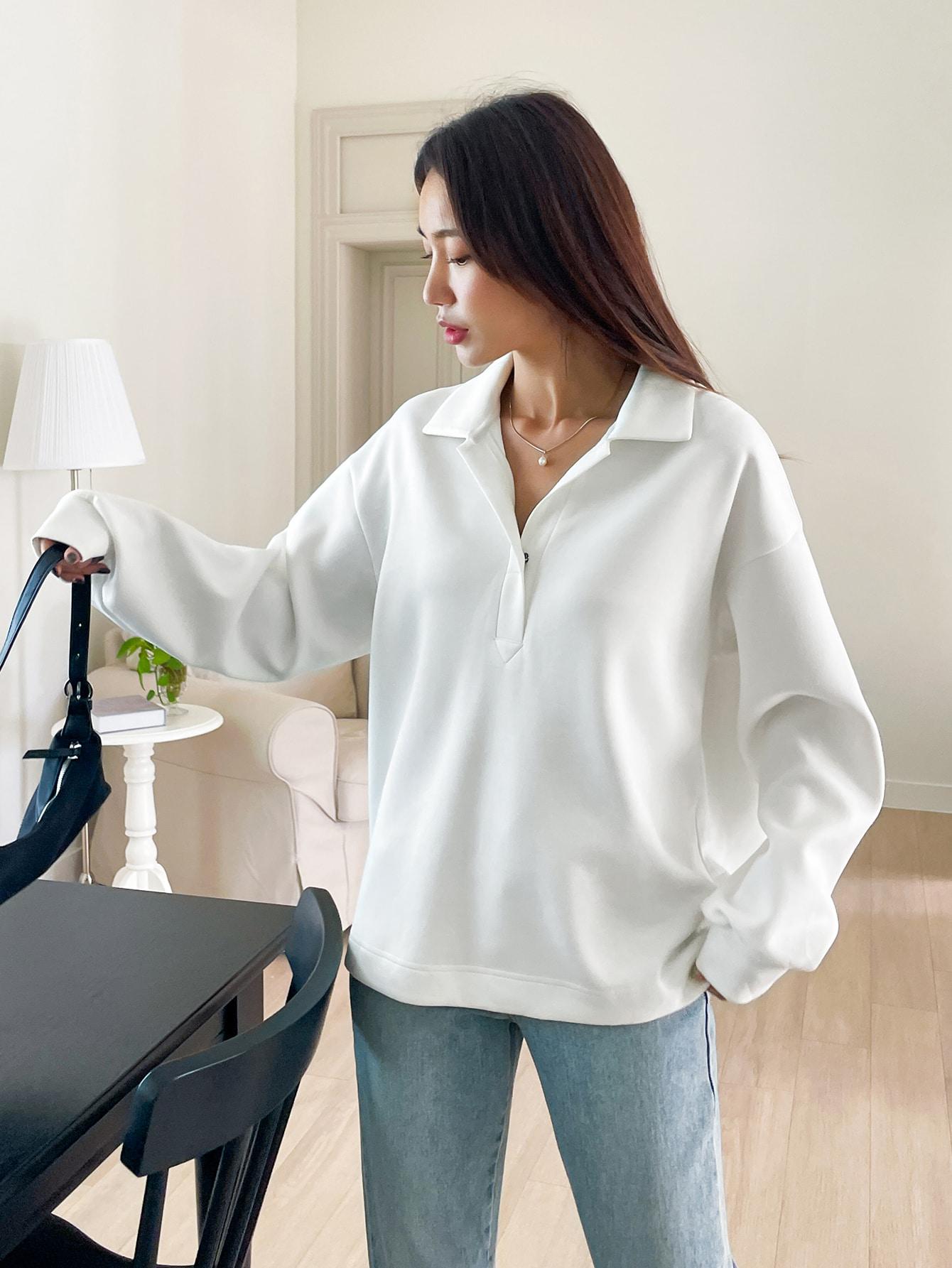 BIAŁA BLUZA OVERSIZE