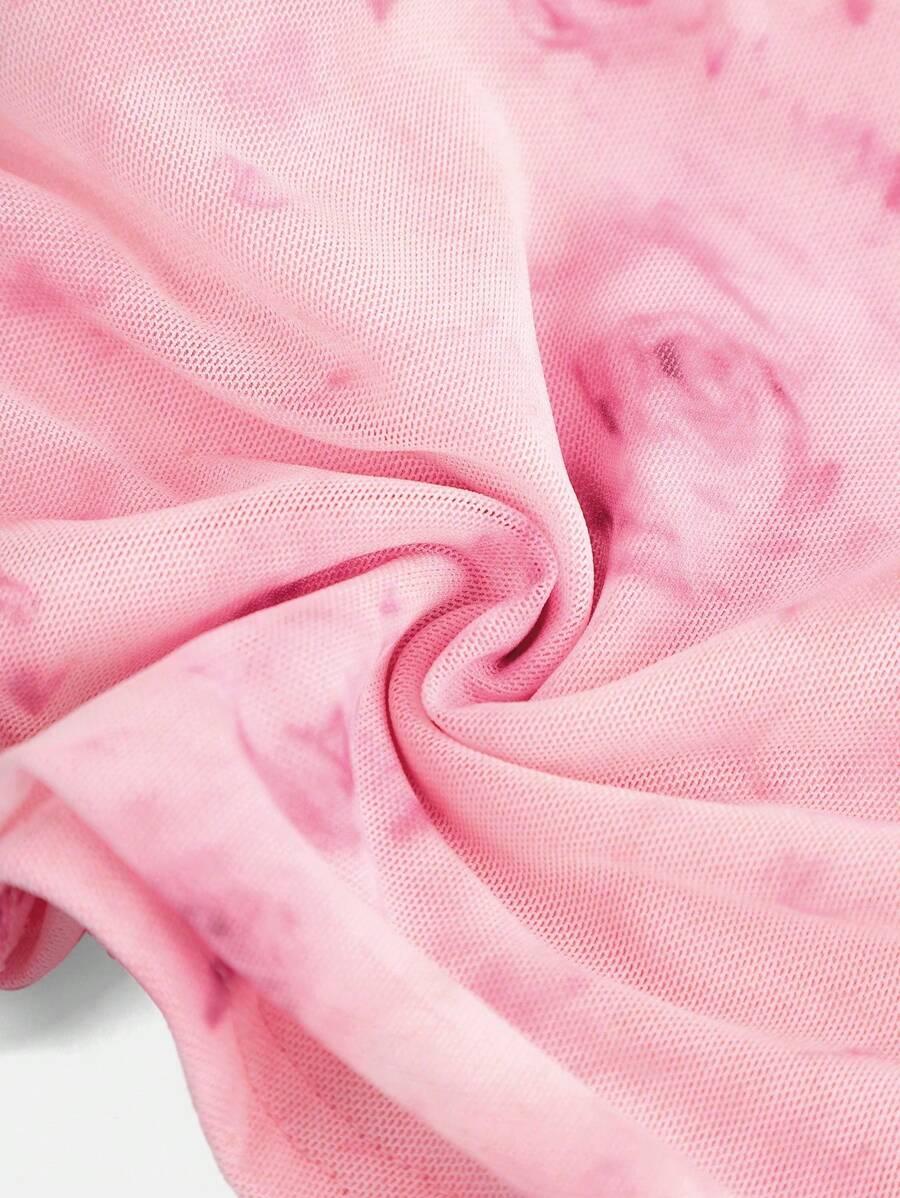 różowy top siateczka