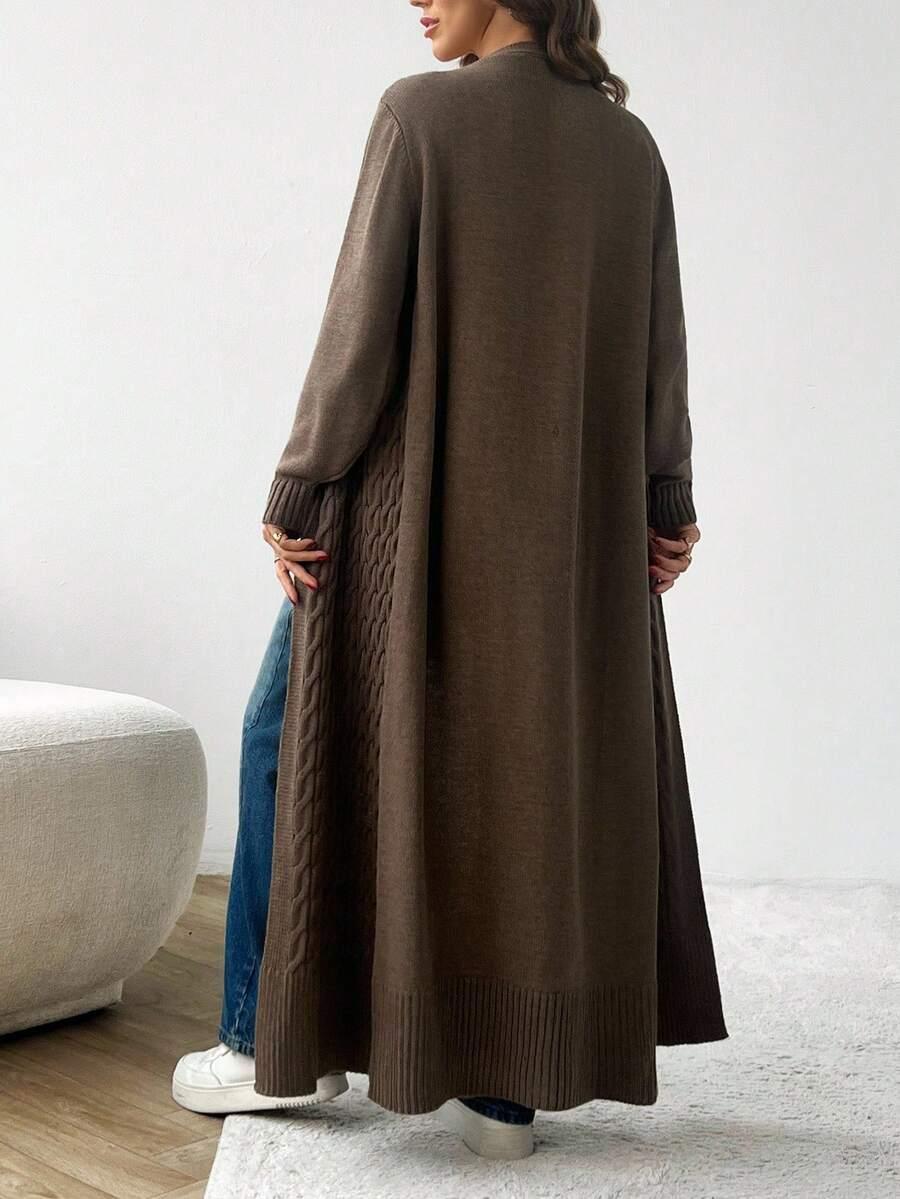 brązowy sweter narzutka