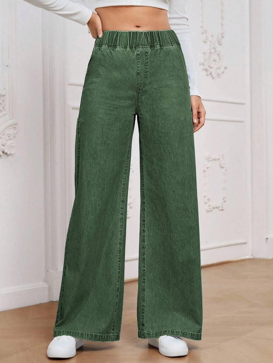 ZIELONA SPODNIE JEANS