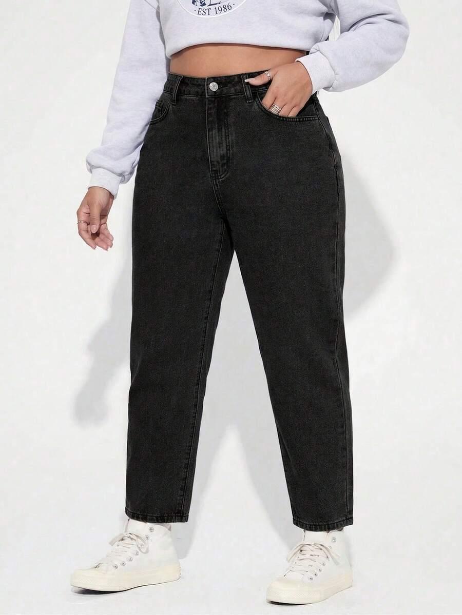 CZARNE SPODNIE JEANS