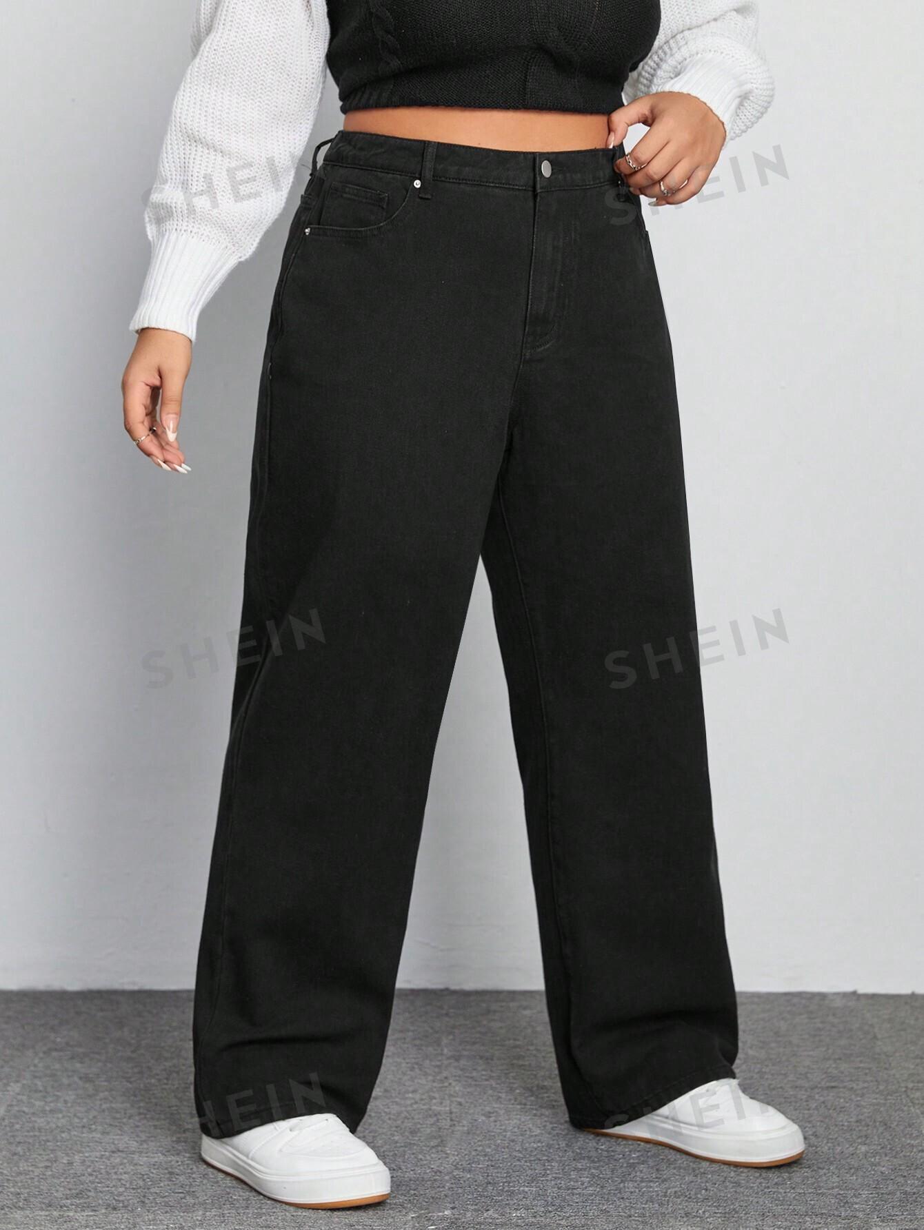CZARNE SPODNIE JEANS