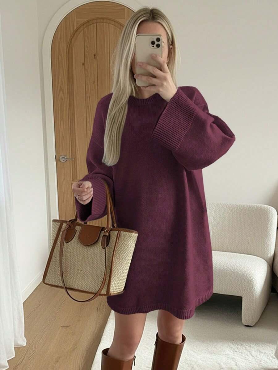 dzianinowa sukienka oversize