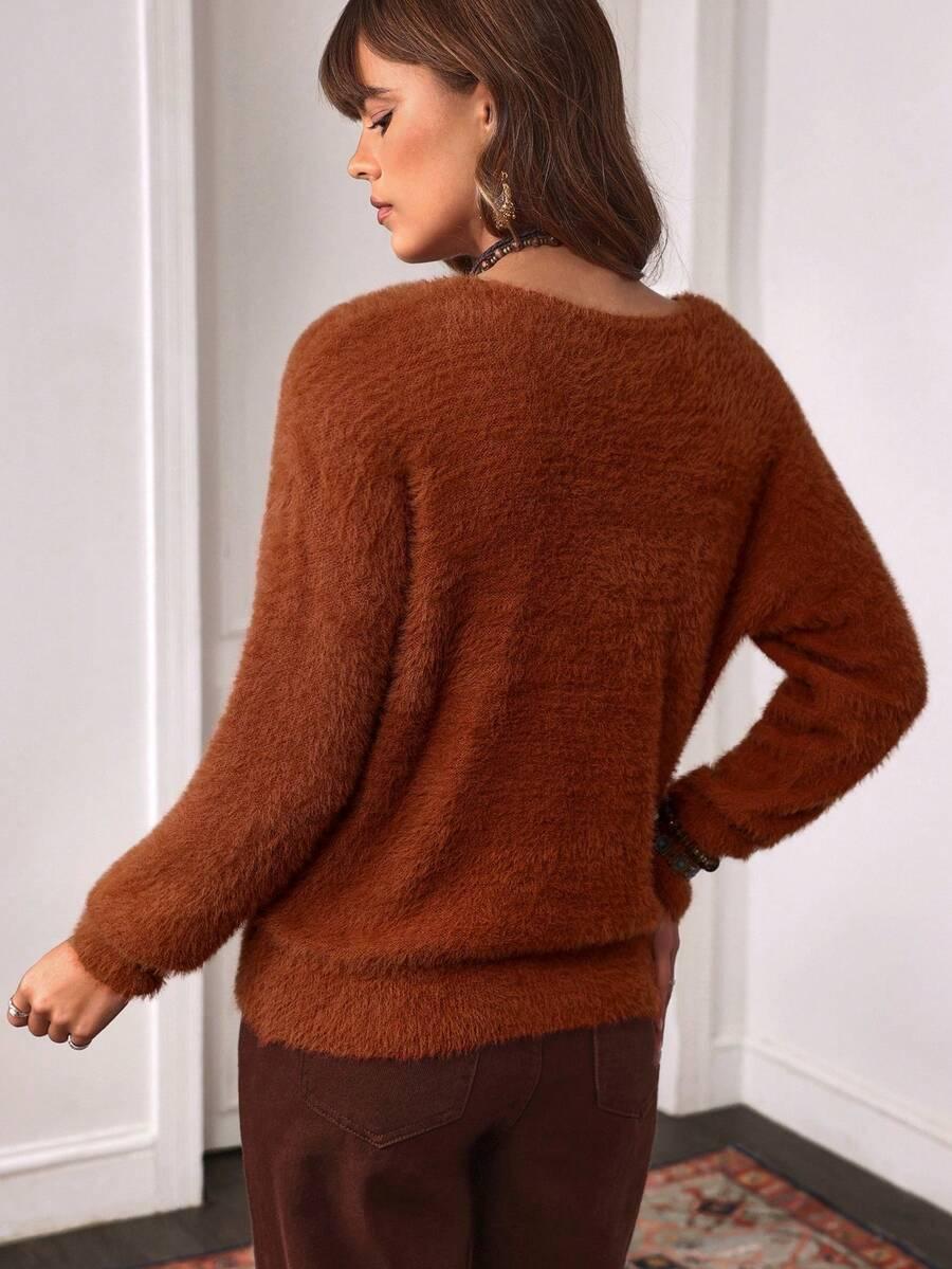 SWETER V-NECK CASUAL