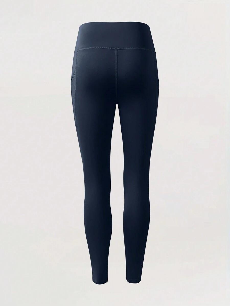 granatowe klasyczne legginsy