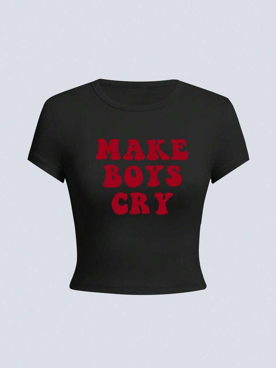 czarny top print