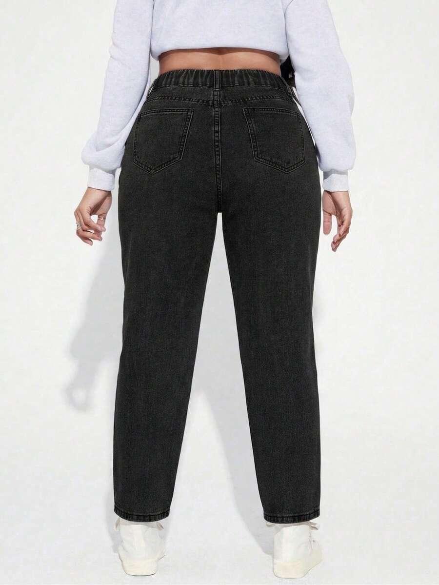 CZARNE SPODNIE JEANS