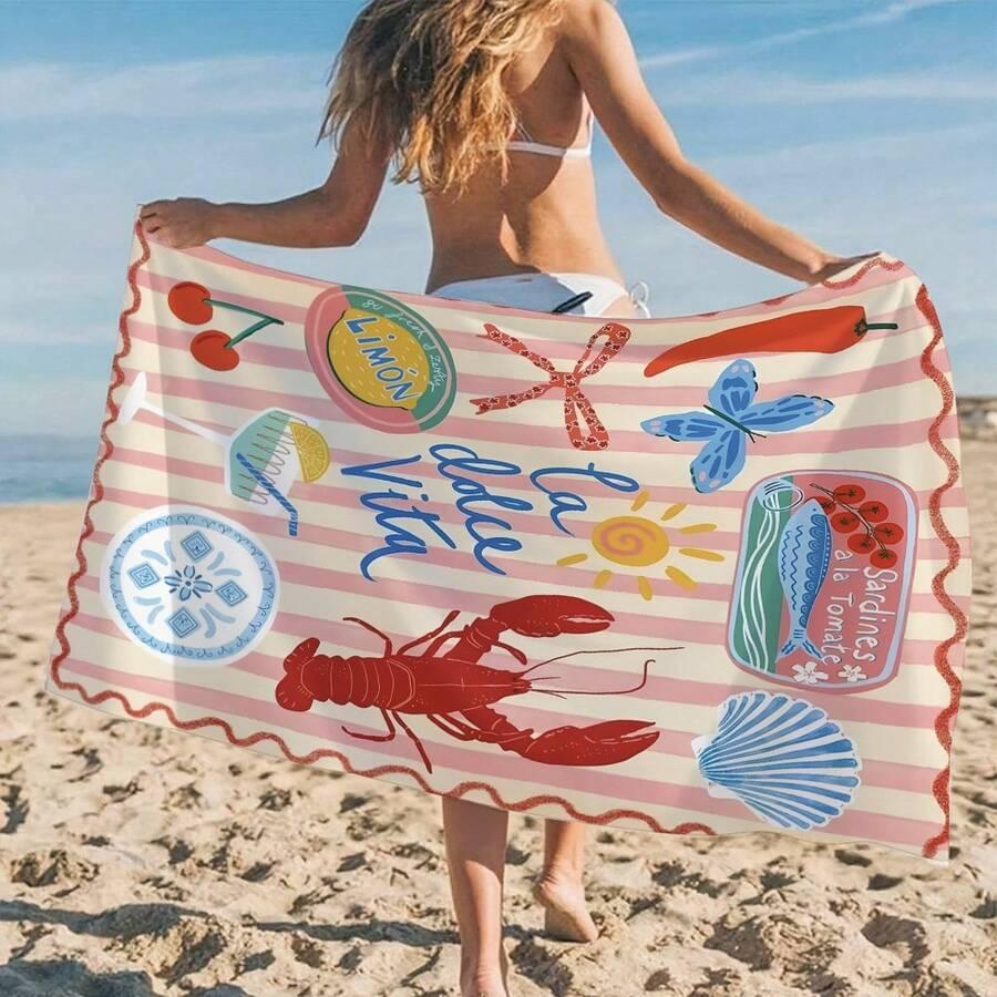RĘCZNIK PLAŻOWY NADRUK
