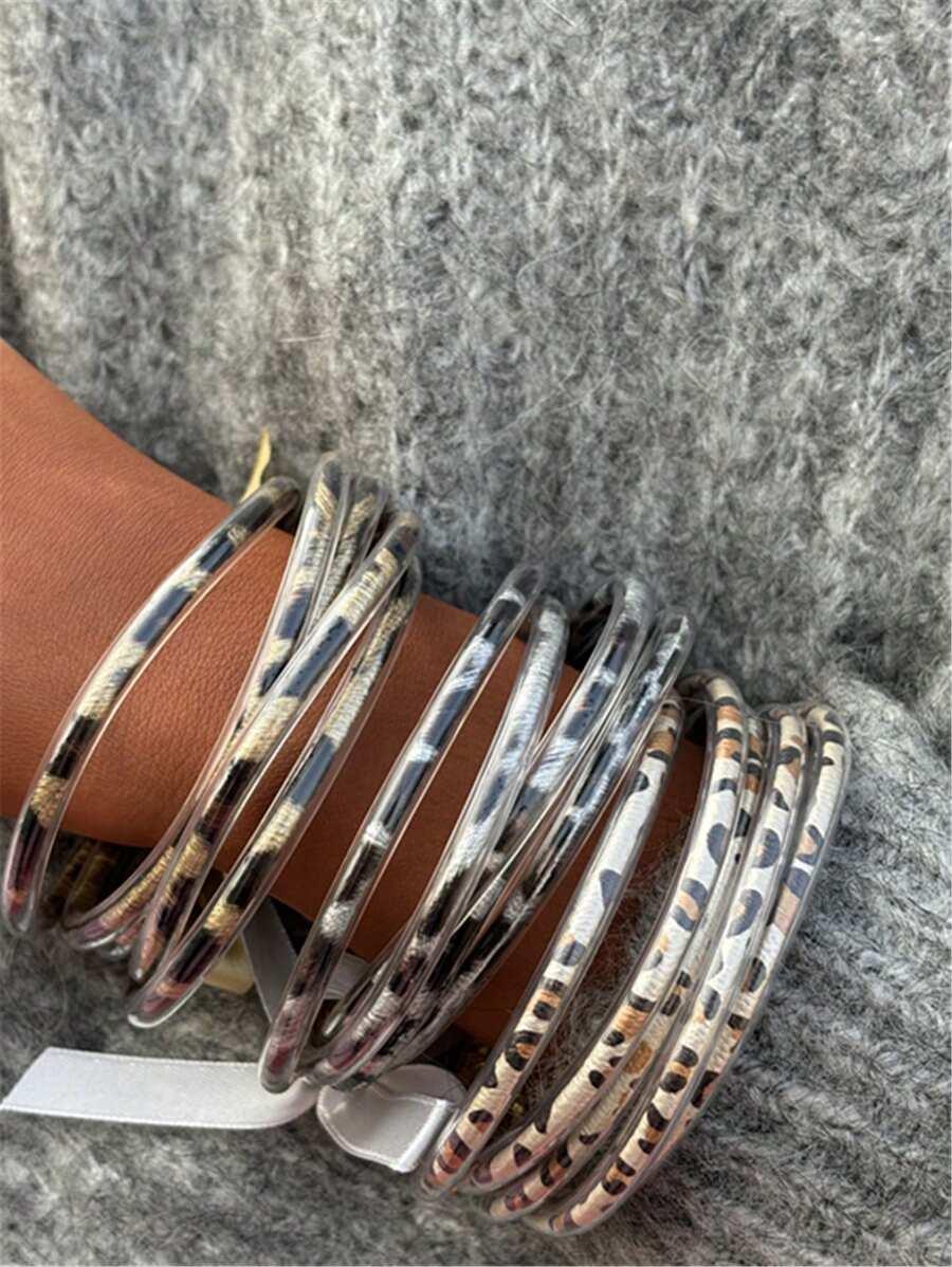 kolorowe bransoletki animal print
