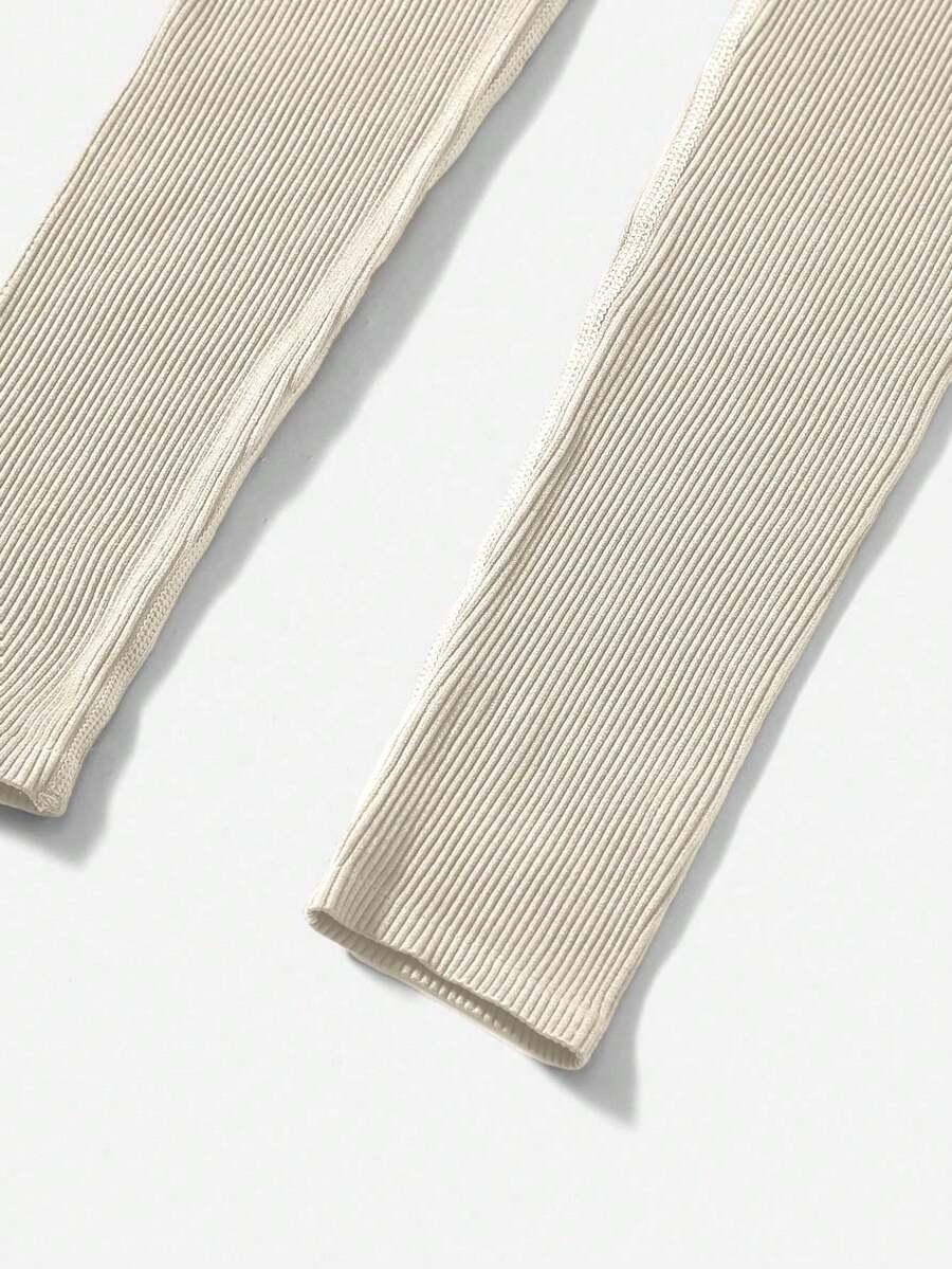 prążkowane legginsy 2-pack