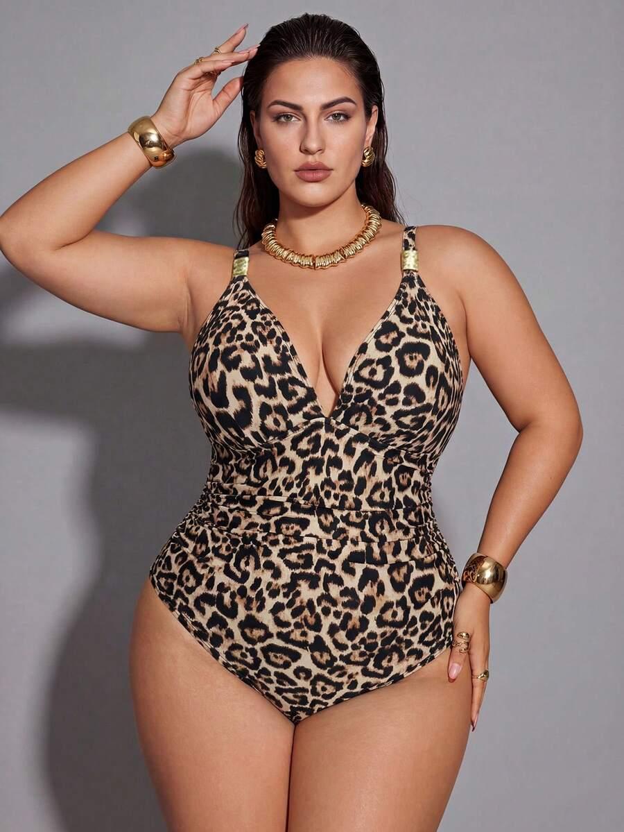 jednoczęściowy STRÓJ kąpielowy animal print