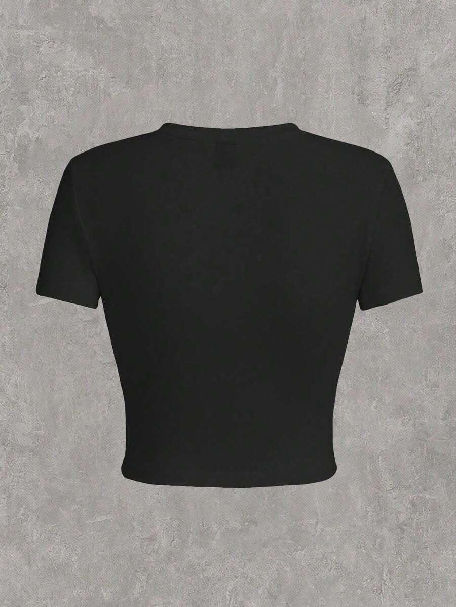 CZARNY CROP TOP print