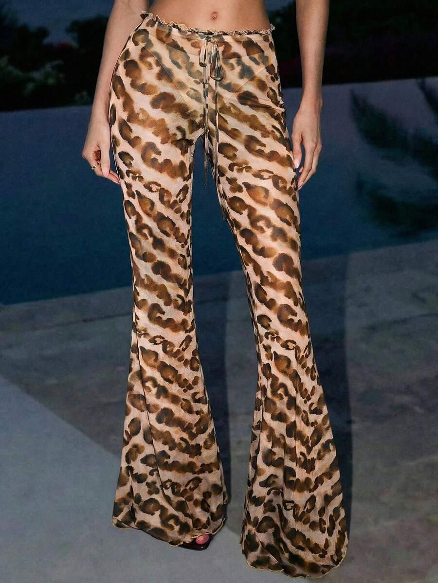 spodnie animal print siateczka