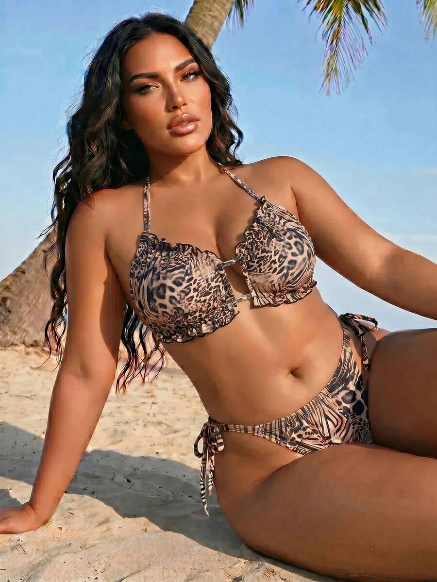 DWUCZĘŚCIOWY STRÓJ KĄPIELOWY ANIMAL PRINT